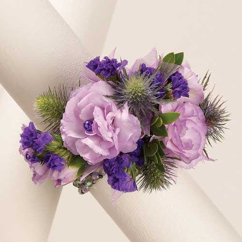 Studded Carnation Wrist Corsage Mother's Day 2012 flowers