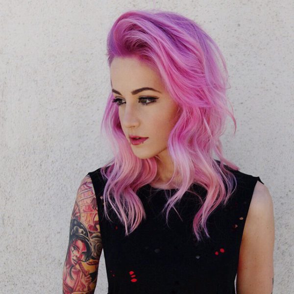 Teenage Light Pink Waves Hair