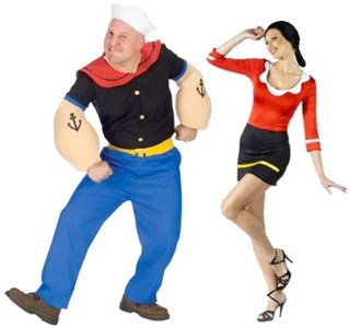 Couple Halloween costume ideas Popeye and Olive Oil