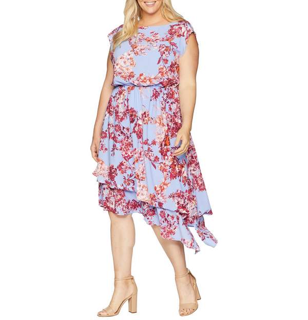 Adrianna Papell Plus Size Barque Floral Dress