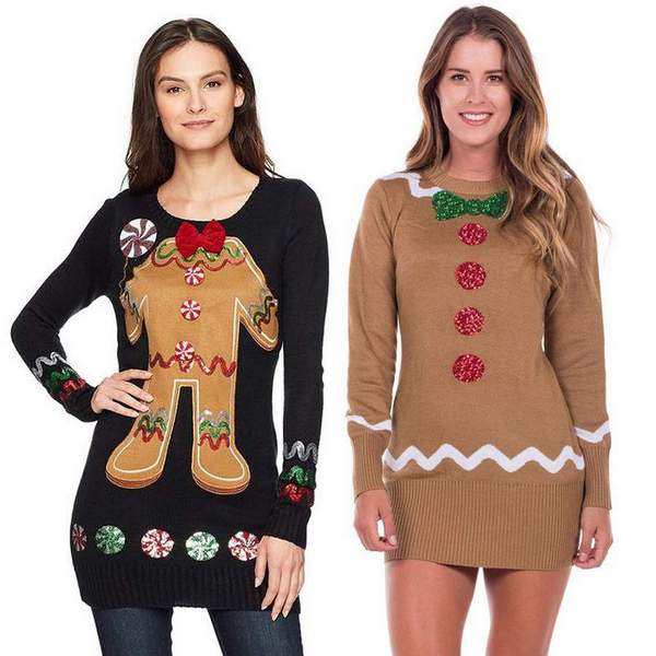 Gingerbread Sweater Dress