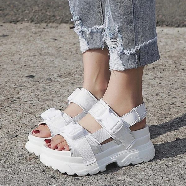 LazySeal Buckle Design Summer Women Sandals - Platform Sandals